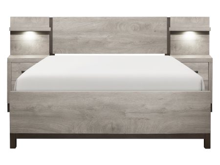 Zephyr Light Gray Full Wall Bed on Sale