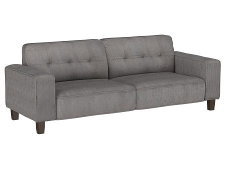 Deerhurst Upholstered Tufted Track Arm Sofa Charcoal Sale