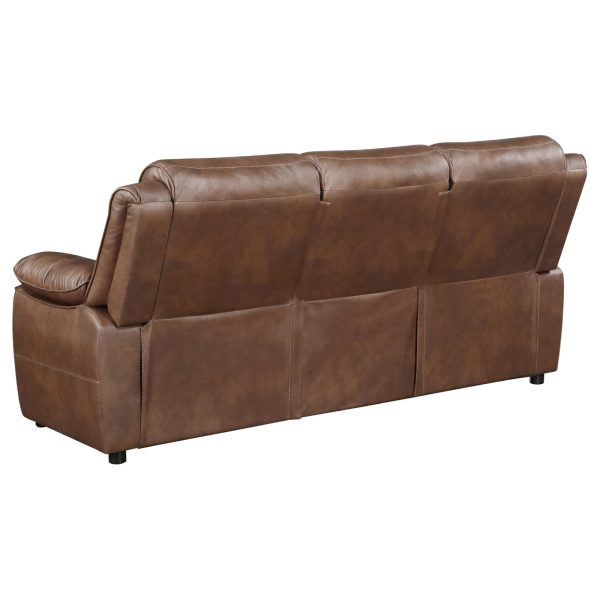 Ellington 2-piece Upholstered Padded Arm Sofa Set Dark Brown For Discount