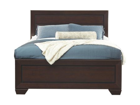 Kauffman Eastern King Panel Bed Dark Cocoa Online Sale