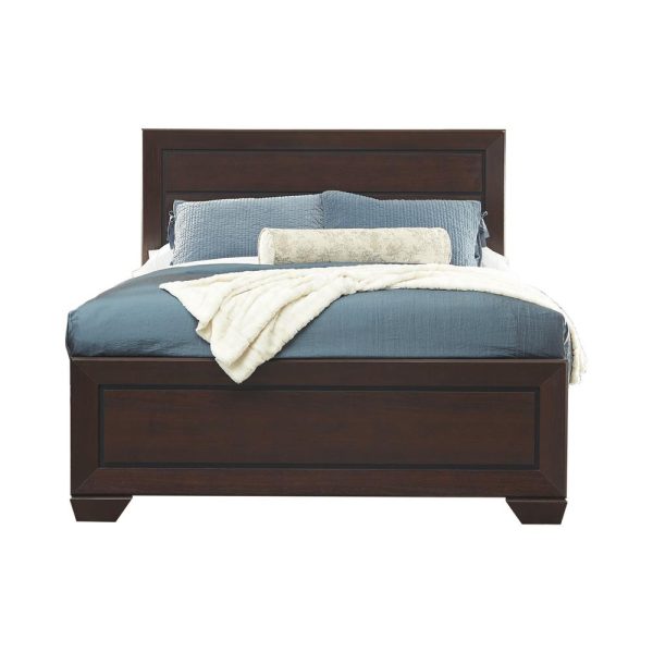 Kauffman Eastern King Panel Bed Dark Cocoa Online Sale