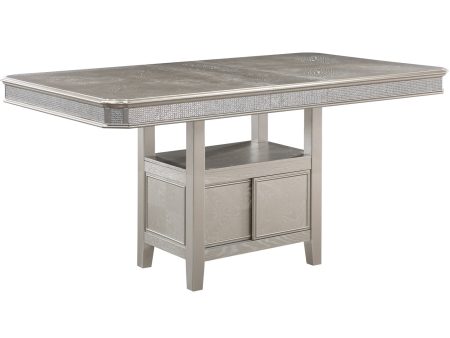 Klina Silver Champagne Counter Height Table For Sale