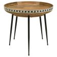 Ollie 2-piece Round Nesting Table Natural and Black Fashion