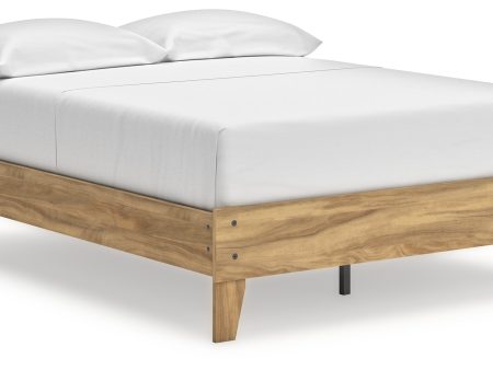 Bermacy Light Brown Full Platform Bed Cheap