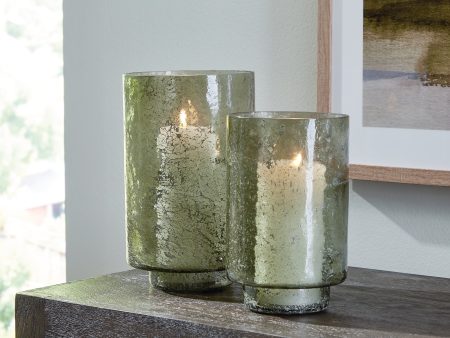 Clarkton Green Candle Holder Set Discount