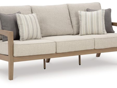 Hallow Creek Driftwood Outdoor Sofa with Cushion Online now