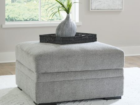 Casselbury Cement Ottoman With Storage Online Sale