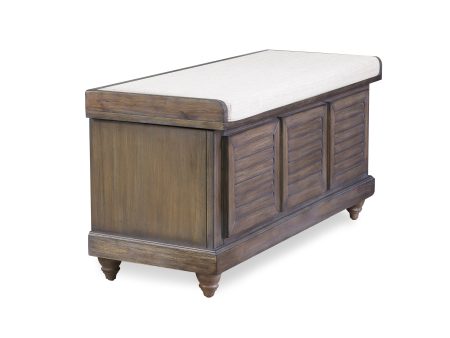 Woody Antique Gray Lift Top Storage Bench For Discount