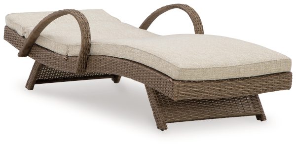 Beachcroft Beige Outdoor Chaise Lounge with Cushion Sale