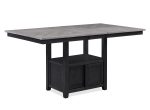 Buford Charcoal Black Light Gray Counter Height Table Online now