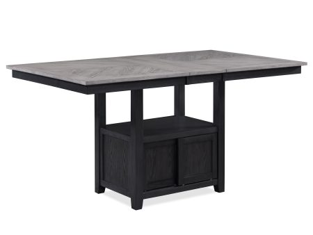 Buford Charcoal Black Light Gray Counter Height Table Online now