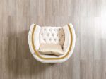 Fanci Ivory Velvet Chair Cheap