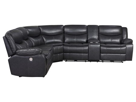 Sycamore Dark Grey Power Reclining Sectional on Sale