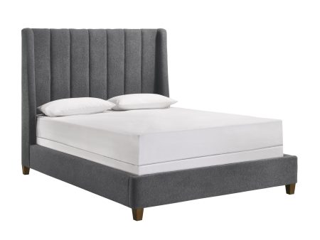 Agnes Charcoal Boucle King Upholstered Bed Online