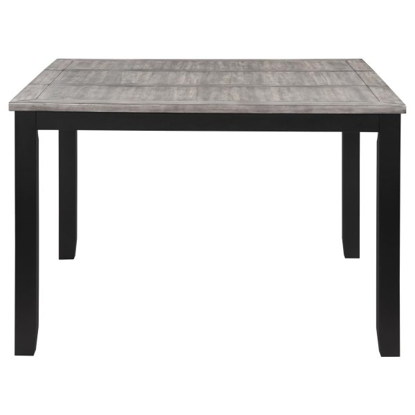 Elodie Counter Height Dining Table with Extension Leaf Grey and Black Online now