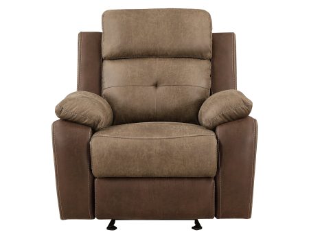 Glendale Brown Microfiber Glider Reclining Chair Hot on Sale