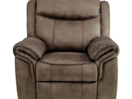 Aram Brown Fabric Glider Reclining Chair Fashion