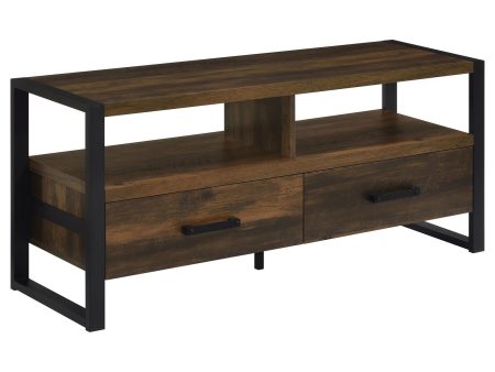 James 2-drawer Composite Wood 48  TV Stand Dark Pine Cheap