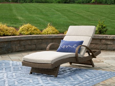 Beachcroft Beige Outdoor Chaise Lounge with Cushion Sale