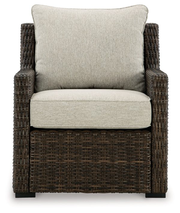 Brook Ranch Brown Outdoor Lounge Chair with Cushion For Cheap