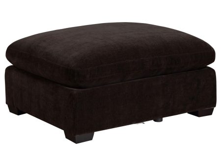 Lakeview Upholstered Ottoman Dark Chocolate Online Hot Sale