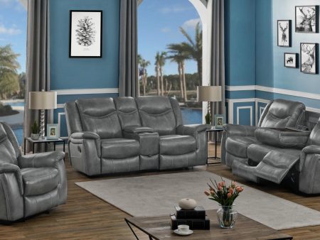 Conrad 3-Piece Living Room Set Gray Cheap