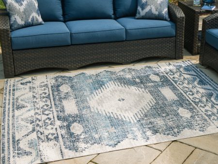 Daddridge Blue Gray Ivory 5  x 7  Rug For Cheap