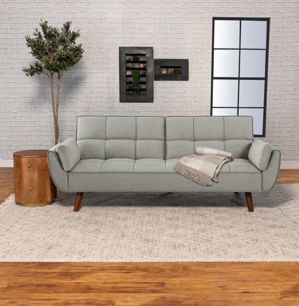 Caufield Upholstered Buscuit Tufted Covertible Sofa Bed Grey Online