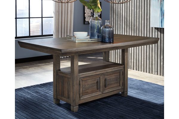 Johurst Grayish Brown Counter Height Dining Table Online Sale