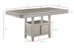 Klina Silver Champagne Counter Height Table For Sale