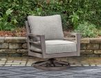 Hillside Barn Gray Brown Outdoor Swivel Lounge with Cushion Online Hot Sale