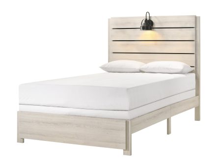 Carter White Full Platform Bed Discount