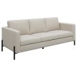 Tilly Upholstered Track Arms Sofa Oatmeal Online Sale