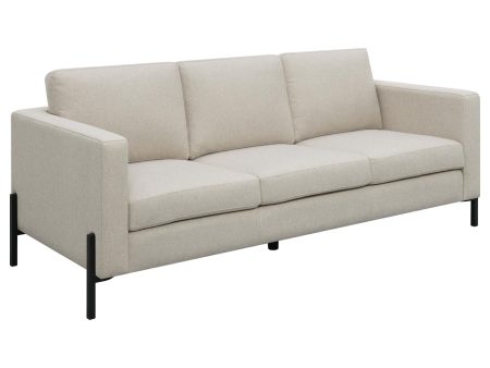 Tilly Upholstered Track Arms Sofa Oatmeal Online Sale