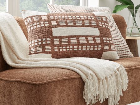 Ackford White Rust Pillow (Set of 4) For Cheap