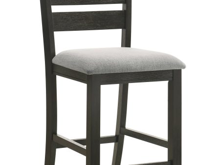 Bardstown Charcoal Wheat Counter Height Chair, Set of 2 For Sale