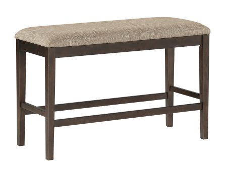 Balin Dark Brown Counter Height Bench Online Hot Sale