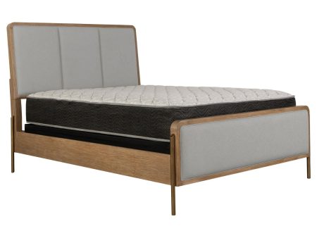 Arini Upholstered Eastern King Panel Bed Sand Wash Gray on Sale