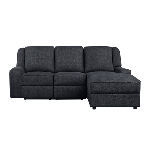 Monterey Ebony Chenille Reclining Sectional with Right Chaise Online Hot Sale