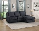 Monterey Ebony Chenille Reclining Sectional with Right Chaise Online Hot Sale