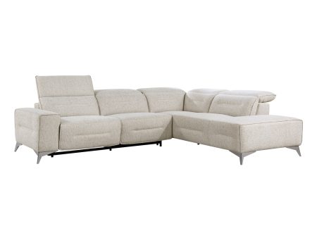 Adahlia Sand RAF Chaise Power Reclining Sectional on Sale