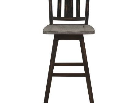 Amsonia Black Swivel Pub Counter Height Chairs, Set of 2 Cheap