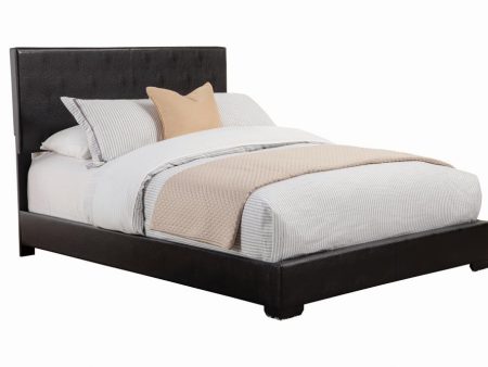 Conner Eastern King Upholstered Panel Bed Black Online now