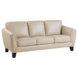 Spivey Beige Leather Sofa Discount