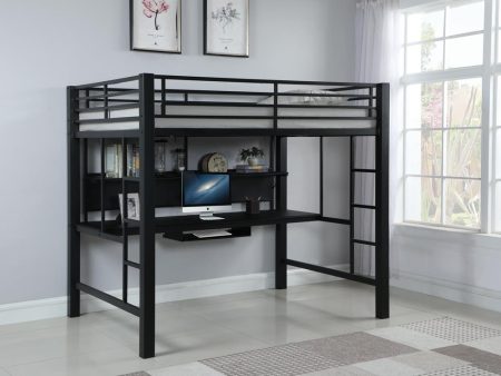 Avalon Full Workstation Loft Bed Black Online Sale