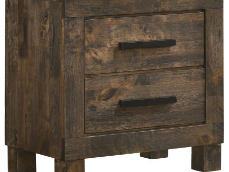 Woodmont 2-Drawer Nightstand Rustic Golden Brown Sale